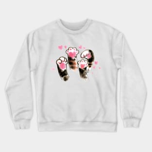 Cat paw helping hand Crewneck Sweatshirt